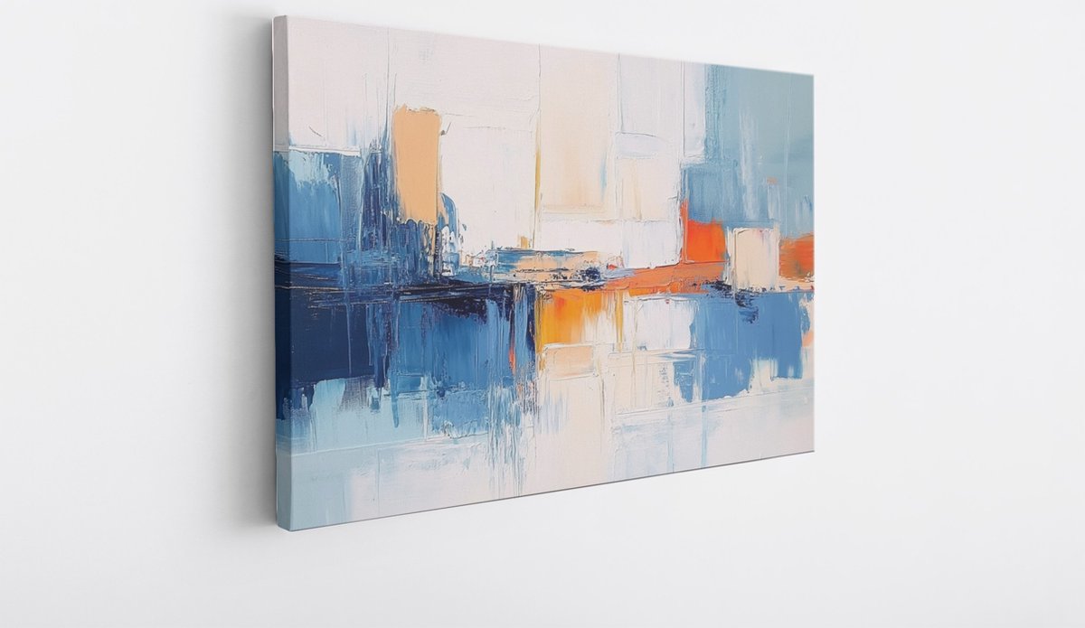 Saammp Canvas Schilderij - Balans van kleuren - Abstract - 150x100 - Foto op canvas - Wanddecoratie - Muurdecoratie Woonkamer - Slaapkamer decoratie - Canvas Print Multicolor