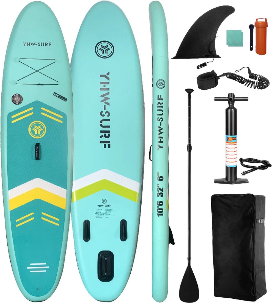 Bovista Sup Board - Opblaasbaar - Supboard - Sup Boards - Paddle - Kayak - 320cm - Groen