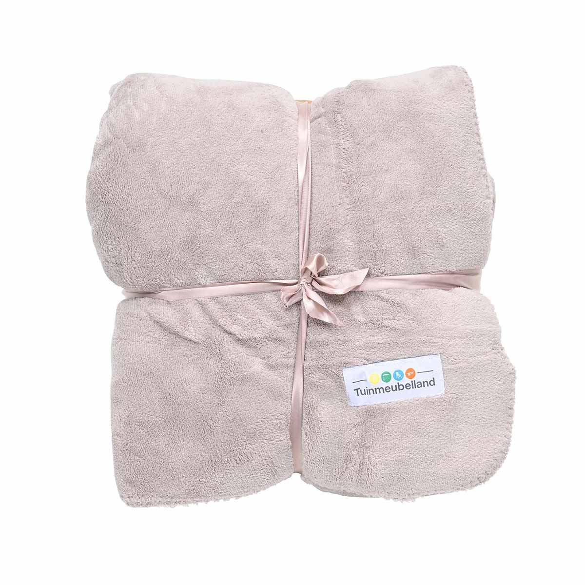 Tuinmeubelland Fleece deken 170x130 cm - zand