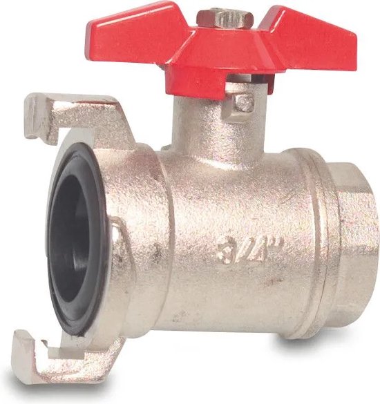 Lumonic I Kogelkraan 3/8 Douane met snelkoppeling en plug I Corrosiebestendig messing I Kraan I voor perslucht I Workshop