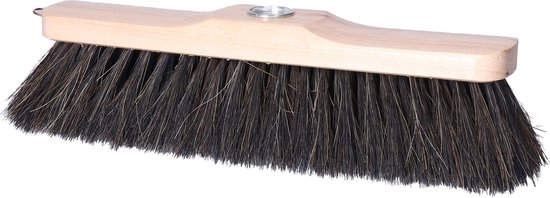 Zachte bezemkop - zwart - 28 cm - hout - binnen gebruik - Incl. metalen schroefdraad - kamerbezem - binnen bezem van Sorbo — afbeelding 4