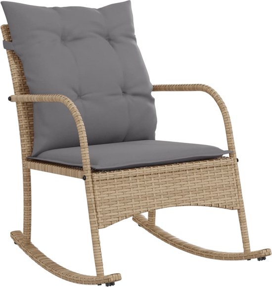 Terras Van Een Huis Met Uitschuifbare Luifel Telescopische Parasol En Rotan Loungeset Met Grijze Stoffen Kussens 43135275
