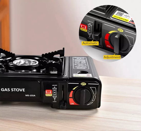Portable GAS Stove - Camping kooktoestel - Kookbrander - Outdoor Camping Cooking Fireplace - Gasbranders - kookstel - Draagbaar Gasfornuis - Barbecue Camping BBQ van Merkloos — afbeelding 3