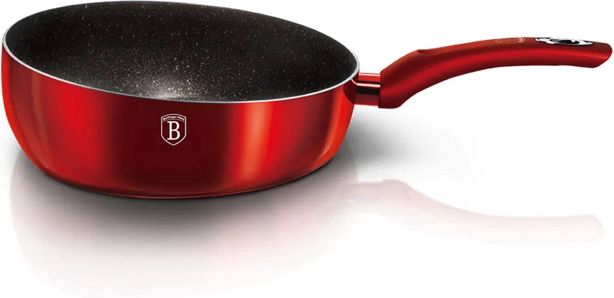BerlingerHaus 1302 - Wokpan - Flipover - 26 cm - Burgundy - rood