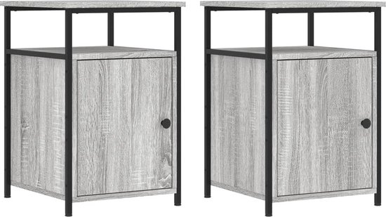 Nachtkastjes 2 st met lade 25x31x66 cm wit | -nl