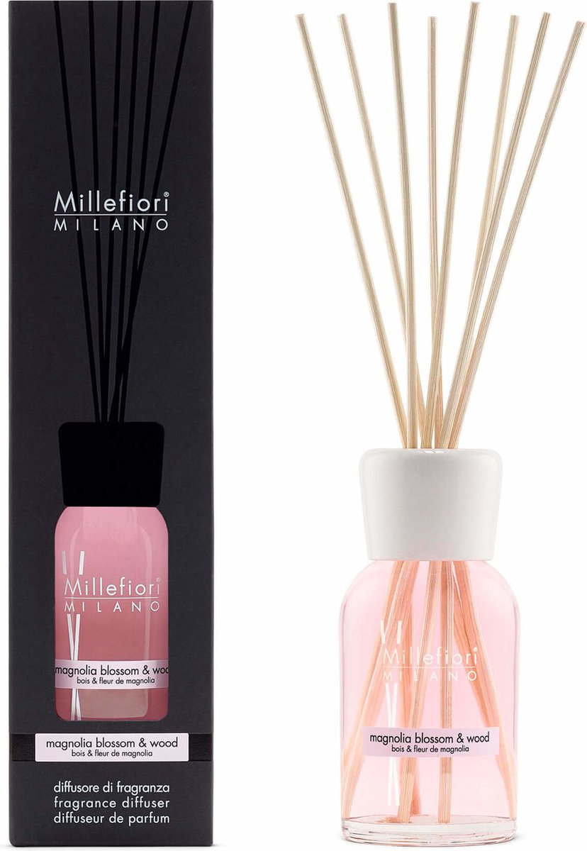 Millefiori Milano Geurstokjes 250 ml - Magnolia Blossom & Wood