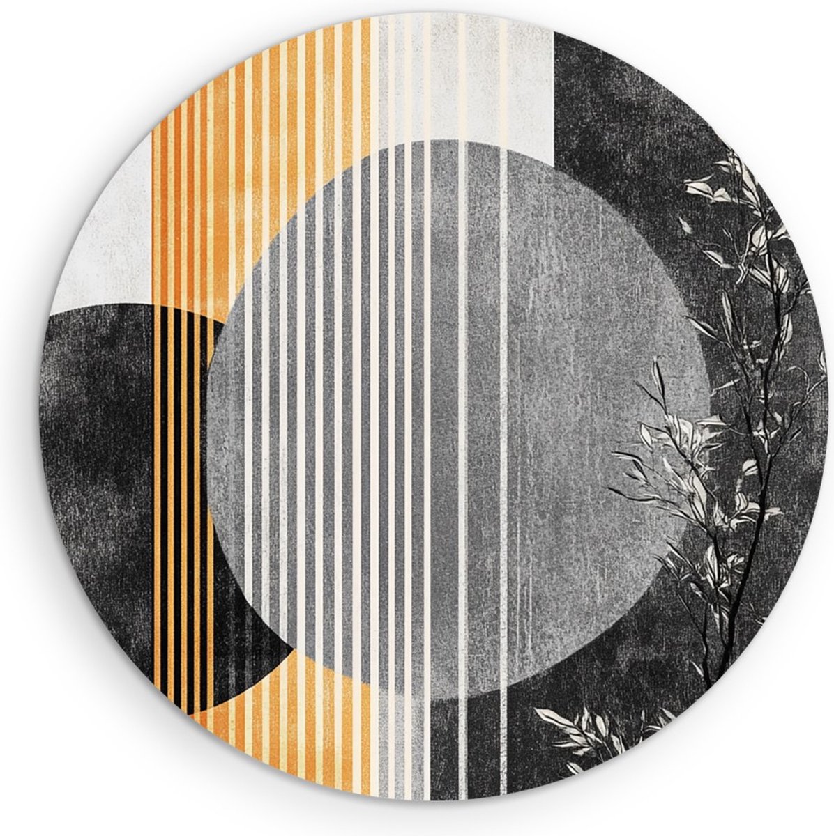 Saammp Forex Muurcirkel - Vormen - Cirkels- Abstract - Ø 30 - Wandcirkel - Wanddecoratie Cirkel - Muurdecoratie Woonkamer - Slaapkamer decoratie - Rond Schilderij