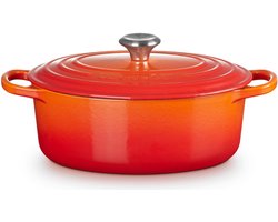 Le Creuset Gietijzeren ovale braadpan Oranjerood 40cm 13,9l