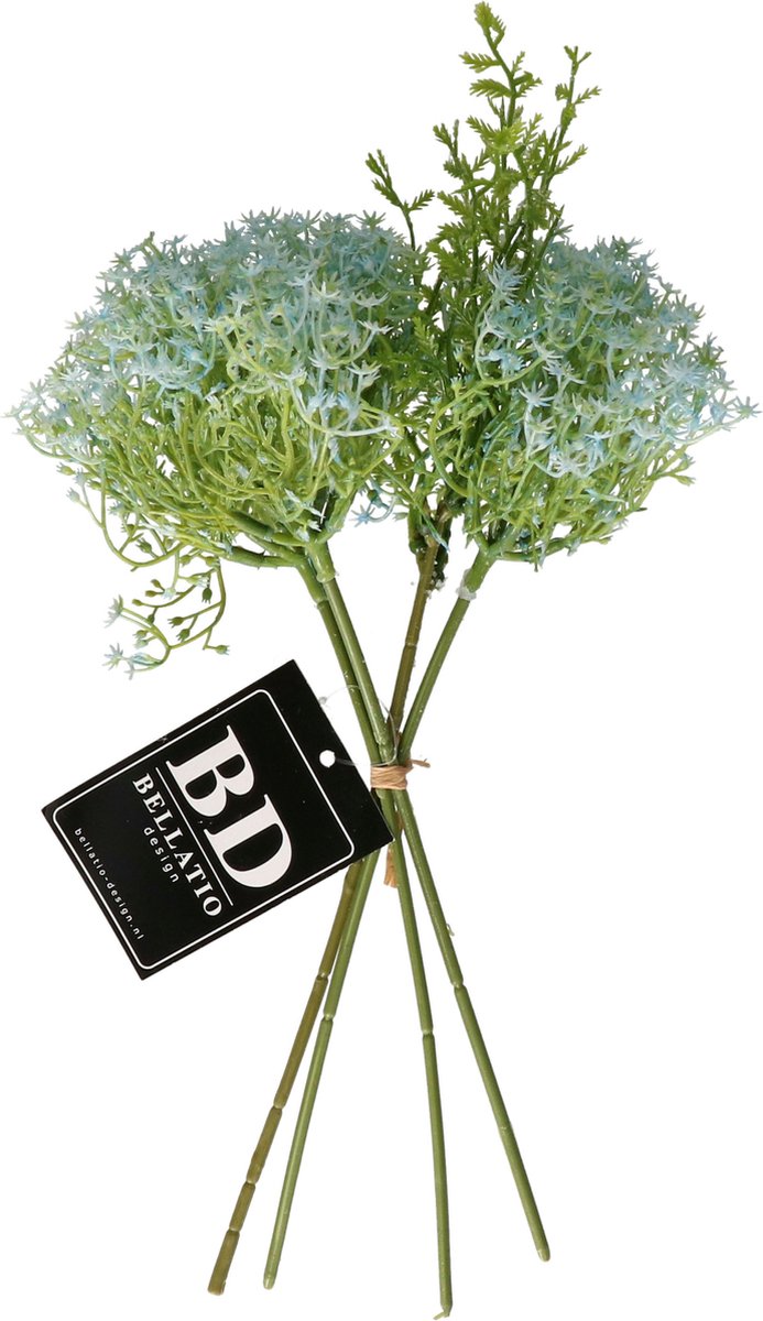 Bellatio Design Kunstbloemen boeket Gipskruid - 30 cm - wit - kunst zijdebloemen - Gypsophila