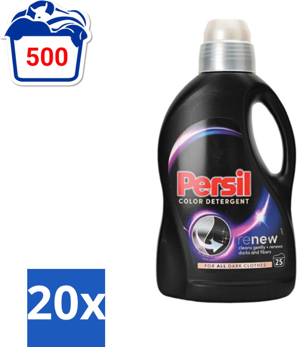 Persil Color Detergent - Vloeibaar Wasmiddel - Donkere Was - 25 Wasbeurten - Bulkverpakking - 20 stuks