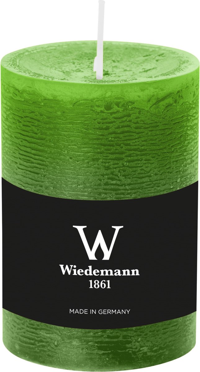 Wiedemann Cilinderkaars/stompkaars - rustieke kaars - lichtgroen - 7 x 10 cm - 43 branduren
