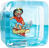 HoneyPuff - Cendrier en Verres - 6 pièces/présentoir (92 x 92 x 42 mm)