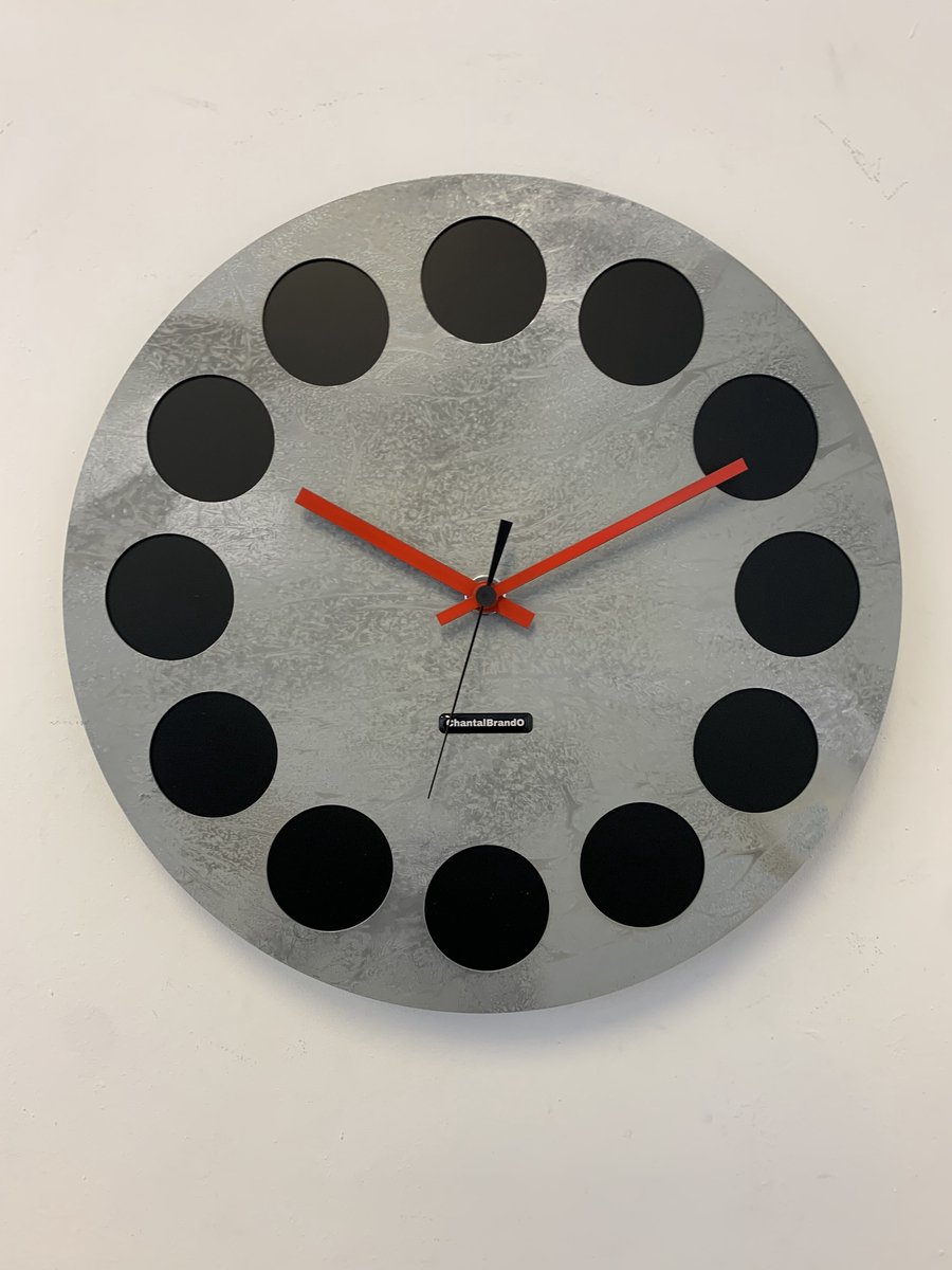 MOSACLOCK GRAY&BLACK LABEL Wandklok Modern Industrieel Design