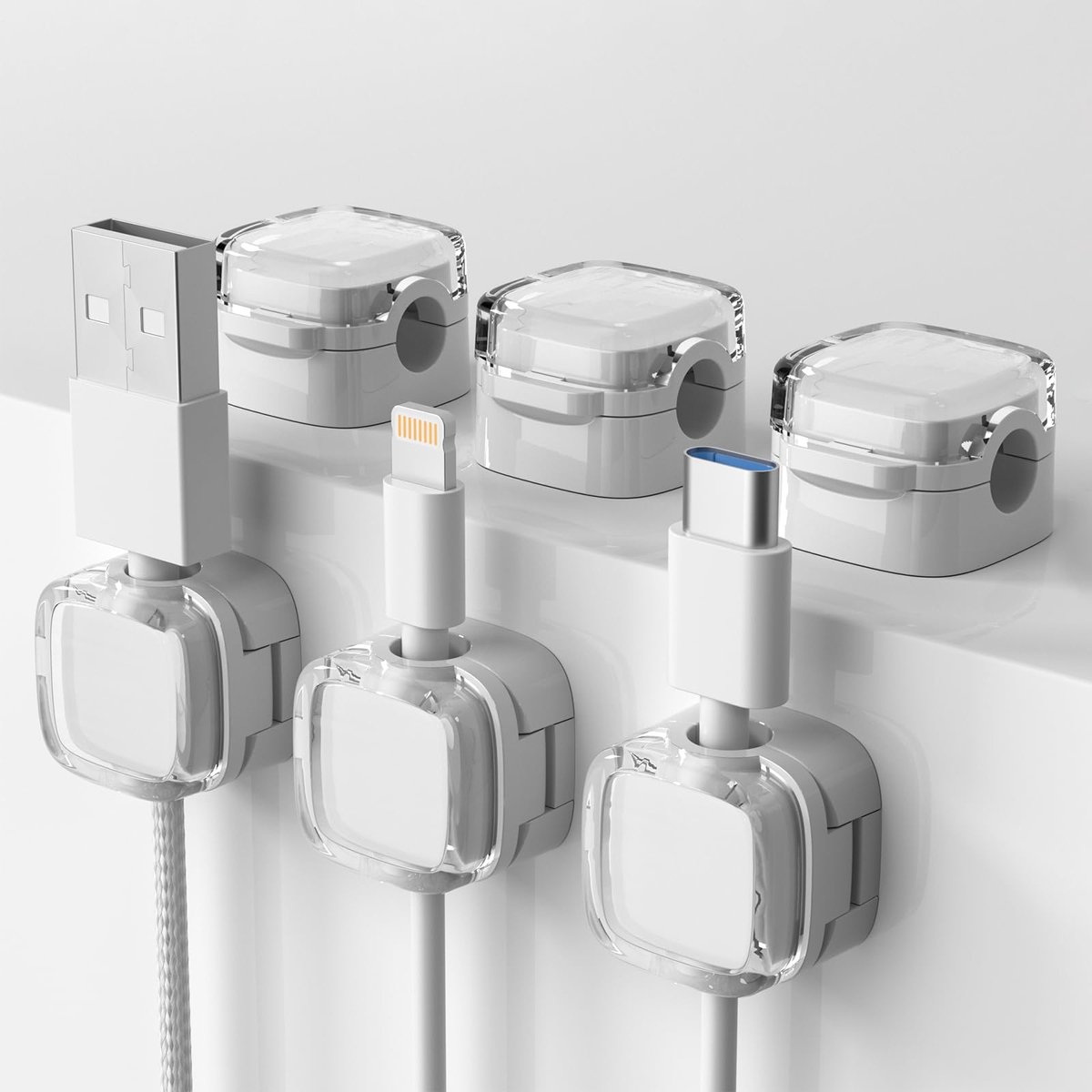 JGS ® Efficiënte Magnetische Kabelclips voor Geordend Kabelbeheer in Huis en Kantoor