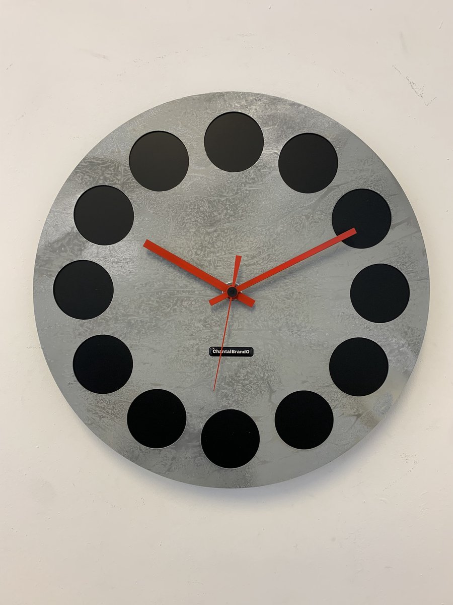 MOSACLOCK GRAY&BLACK LABEL Wandklok Modern Industrieel Design