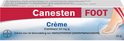 Canesten FOOT crème voor de behandeling van voetschimmel.