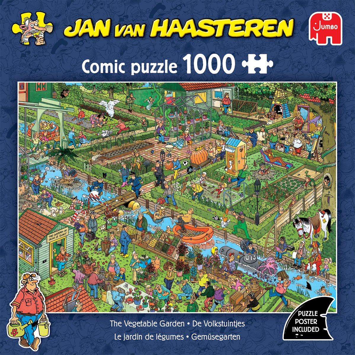 Jan van Haasteren - De Volkstuintjes - 1000 stukjes puzzel - Legpuzzel JVH — afbeelding 4