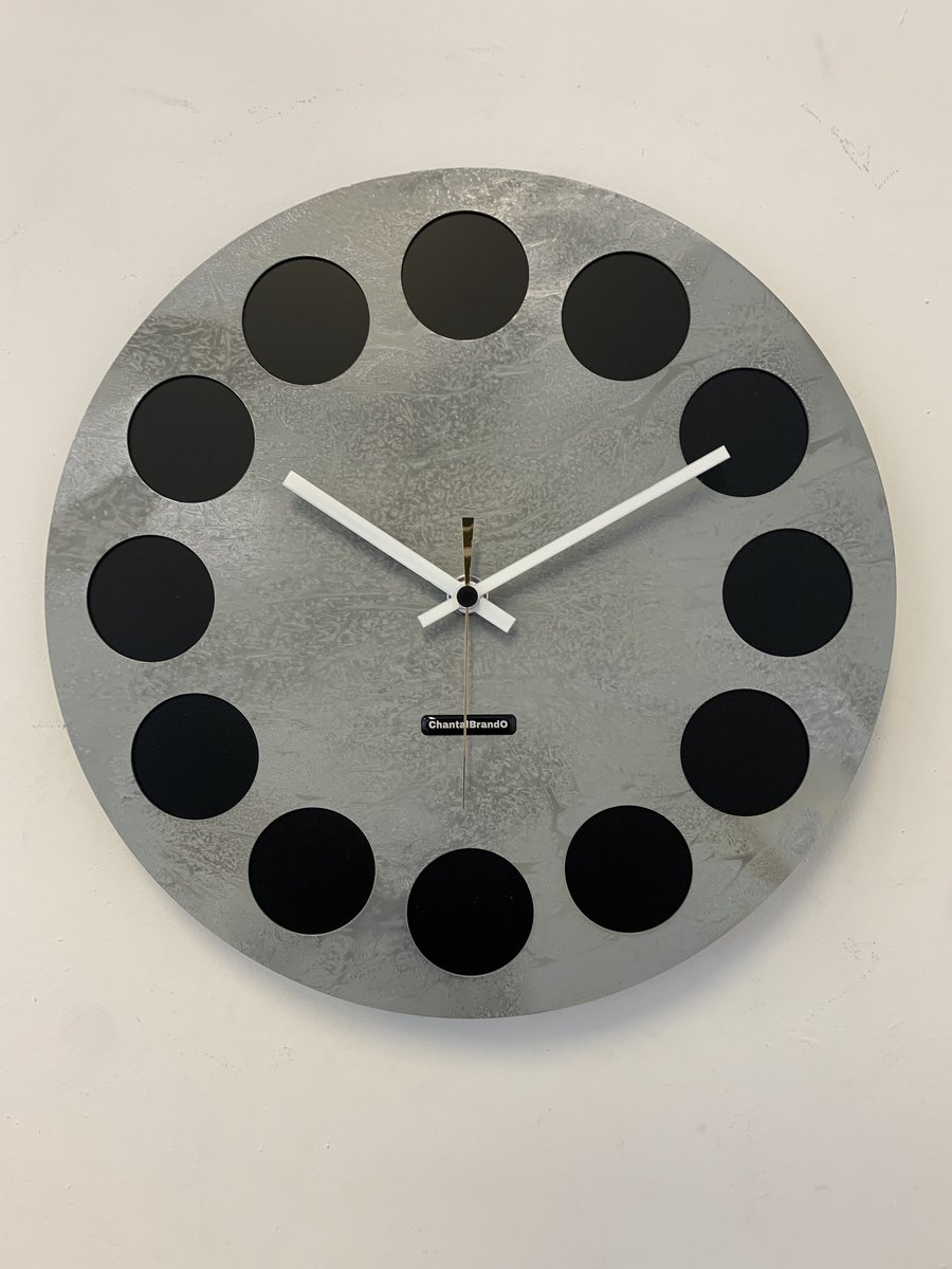 MOSACLOCK GRAY&BLACK LABEL Wandklok Modern Industrieel Design