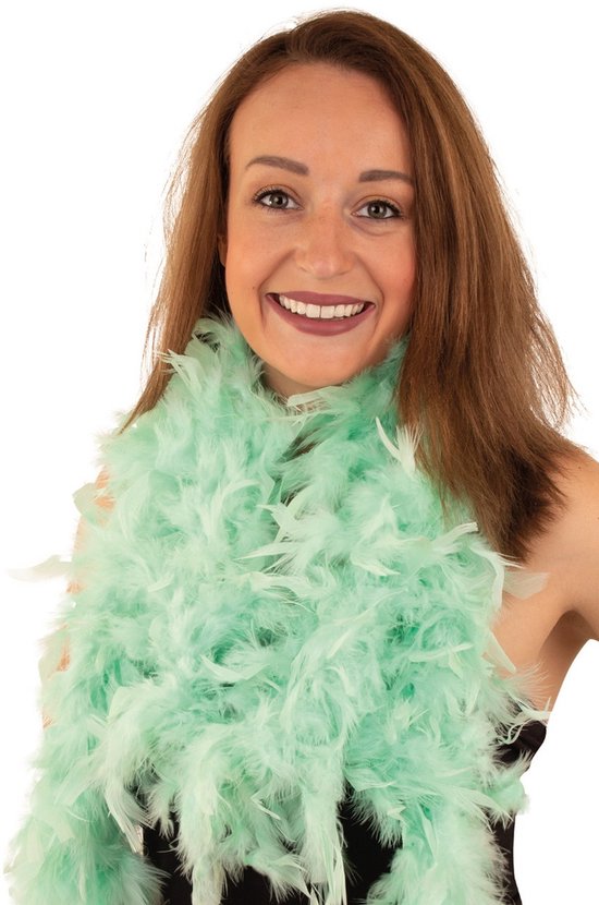 Boa en plumes avec mousse dorée mesurant 1,80 m et 50 g en différentes couleurs