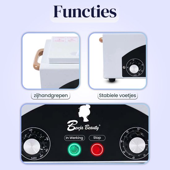 BenjaBeauty Sterilisator - kappersschaar - bokkenpootje nagels - pedicure - manicure - 2 L van BenjaBeauty — afbeelding 2