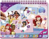 Disney Princess Totum sticker puzzelboek kids incl. kleurplaten doeboek vakantieboek 25-delig | educatief speelgoed meisjes vanaf 3 jaar
