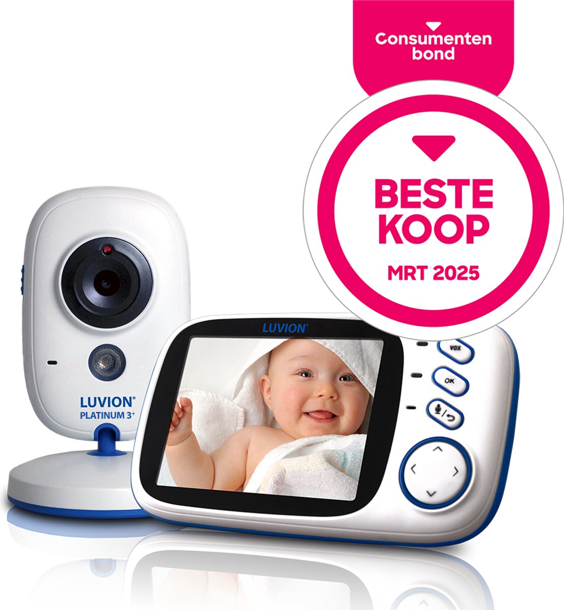 Afbeelding 2 van LUVION® Platinum 3+ - Babyfoon met Camera - Uitbreidbaar tot 2 Baby Camera's - Premium Baby Monitor - Beste Koop Consumentenbond Maart 2025