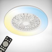 BRILONER - Plafondventilator met verlichting - LED plafondlamp met ventilator - dimbaar - 5 snelheden - Ø48,5cm - wit