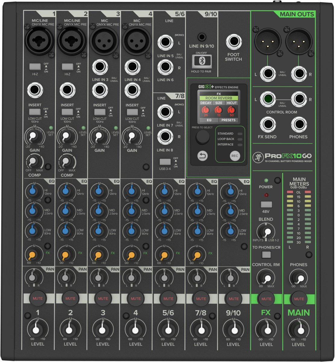 Mackie ProFX10 GO - Analoge mixer
