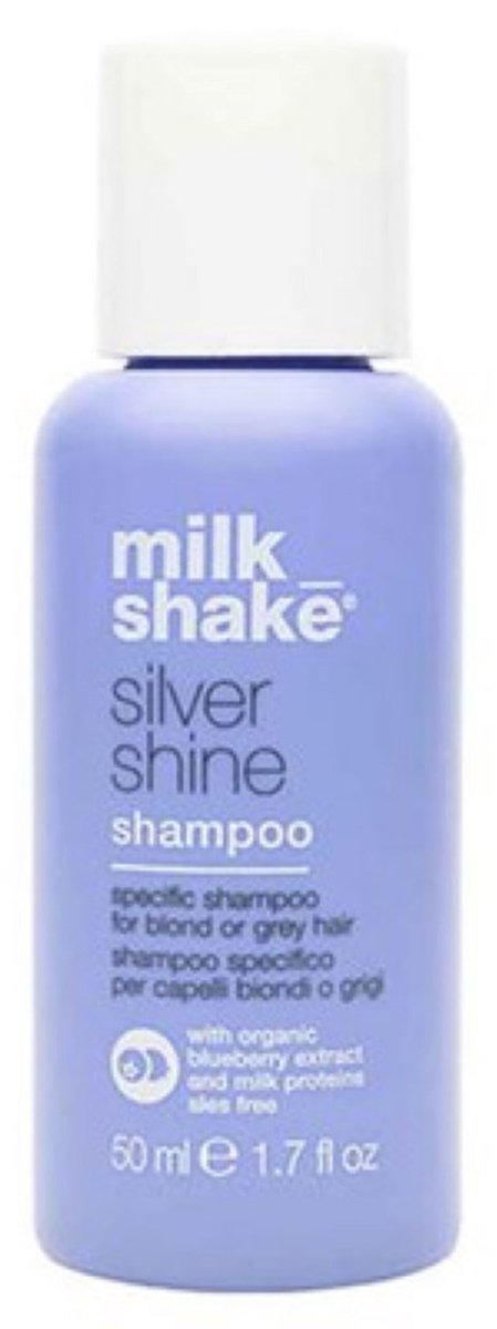 Milk Shake Silver Shine Shampoo for Gray and Blonde Hair - 50 ml