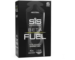Science in Sport - SIS Beta Fuel - Dual Source energy gel - Naturel smaak - 1 : 0,8 Maltodextrine Fructose verhouding - 40 gram koolhydraten per gel - 6 x 60ml