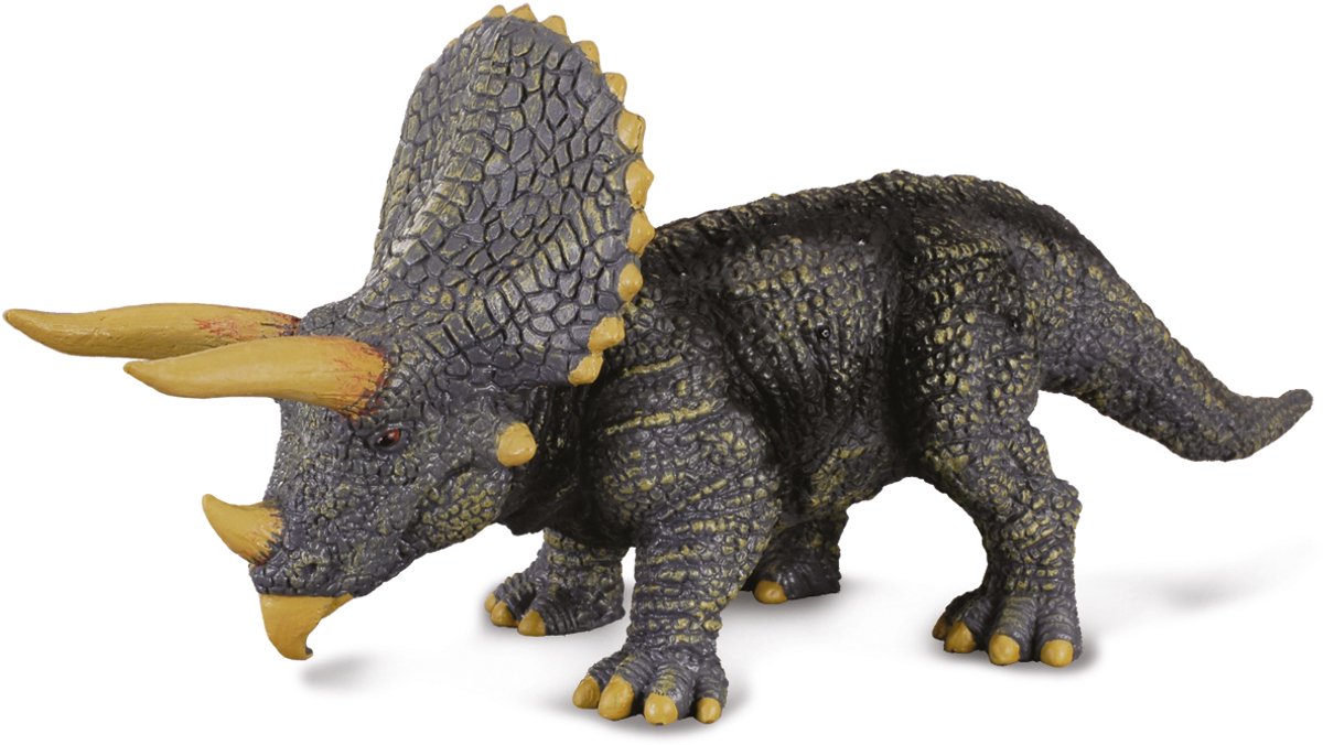 Figurine - Triceratops - (L) - Prehistorie - Handgeschilderd - Dinosaurus - Miniatuur de Collecta en Vert – photo du produit