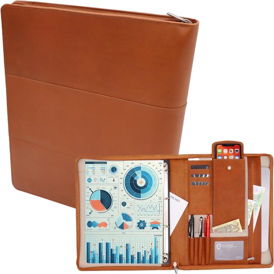 Luxe Portefeuille Voor Kantoor Maruse Lederen Padfolio A4 - Luxe Documentenmap Van Volnerfleer - Gemaakt In Italië - Zakelijke Notitiemap A4 Notitiemap Luxe Portefeuille Voor Kantoor Maruse Lederen Padfolio A4 - Luxe Documentenmap Van Volnerfleer - Gemaakt In Italië - Zakelijke Notitiemap A4 Notitiemap