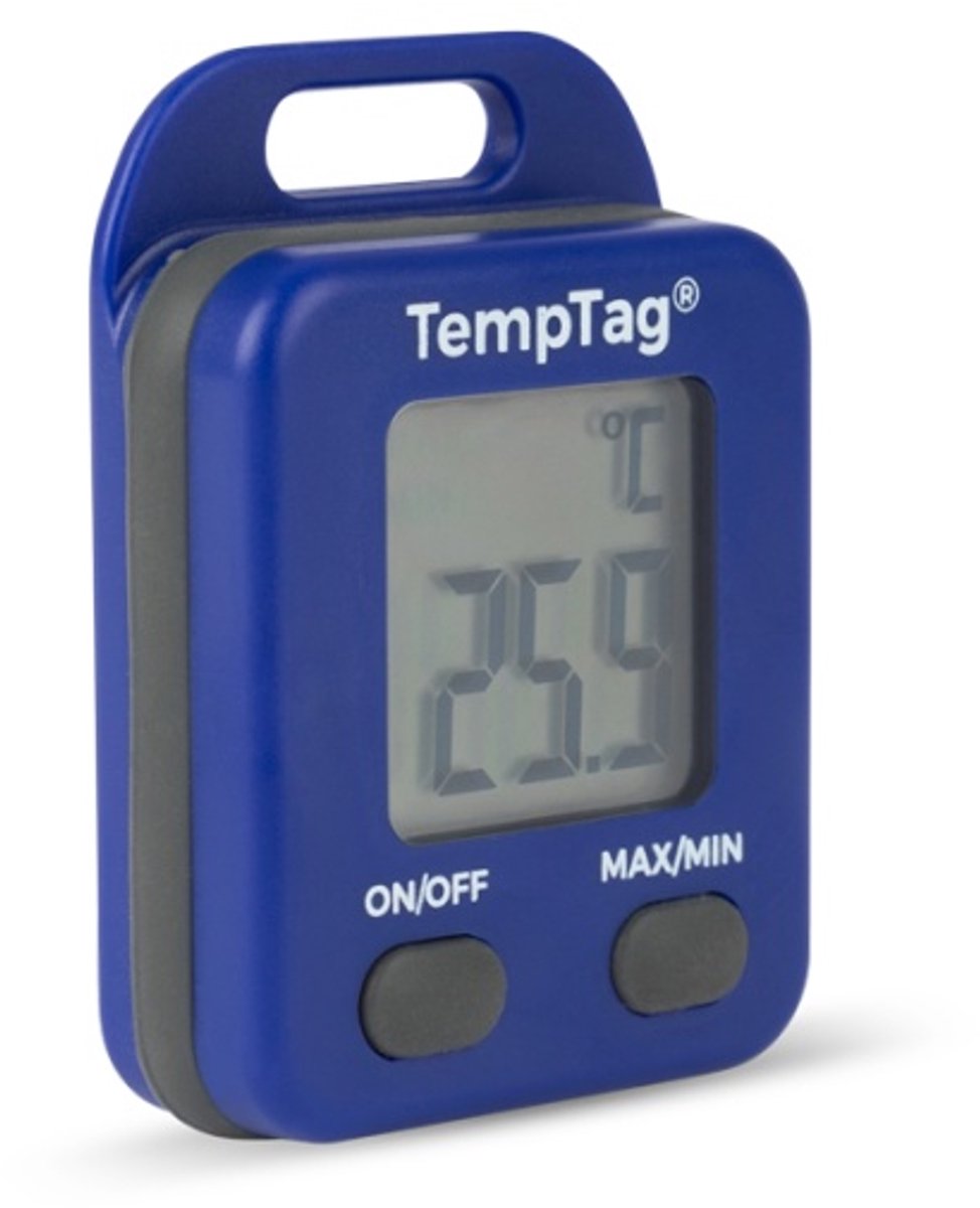 ETI - 'Temptag' Sleutelhanger Thermometer - Max/Min Functie - IP65 - Blauw