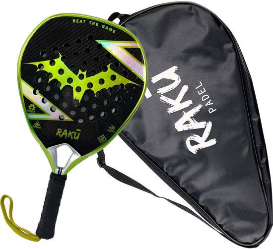 Raku® Bat Pro Series - Padel Racket - Padel - Padelrackets - Racket - Paddle - Carbon - Inclusief Padelzak
