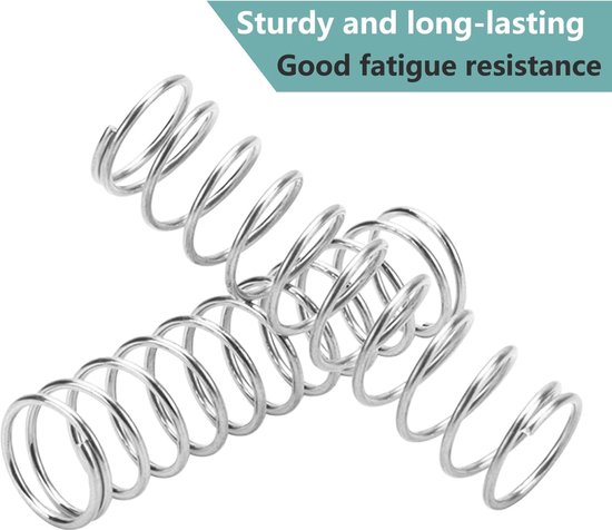 GUNGY Drukveren 25 mm veer van roestvrij staal 304 draaddiameter 1,3 mm