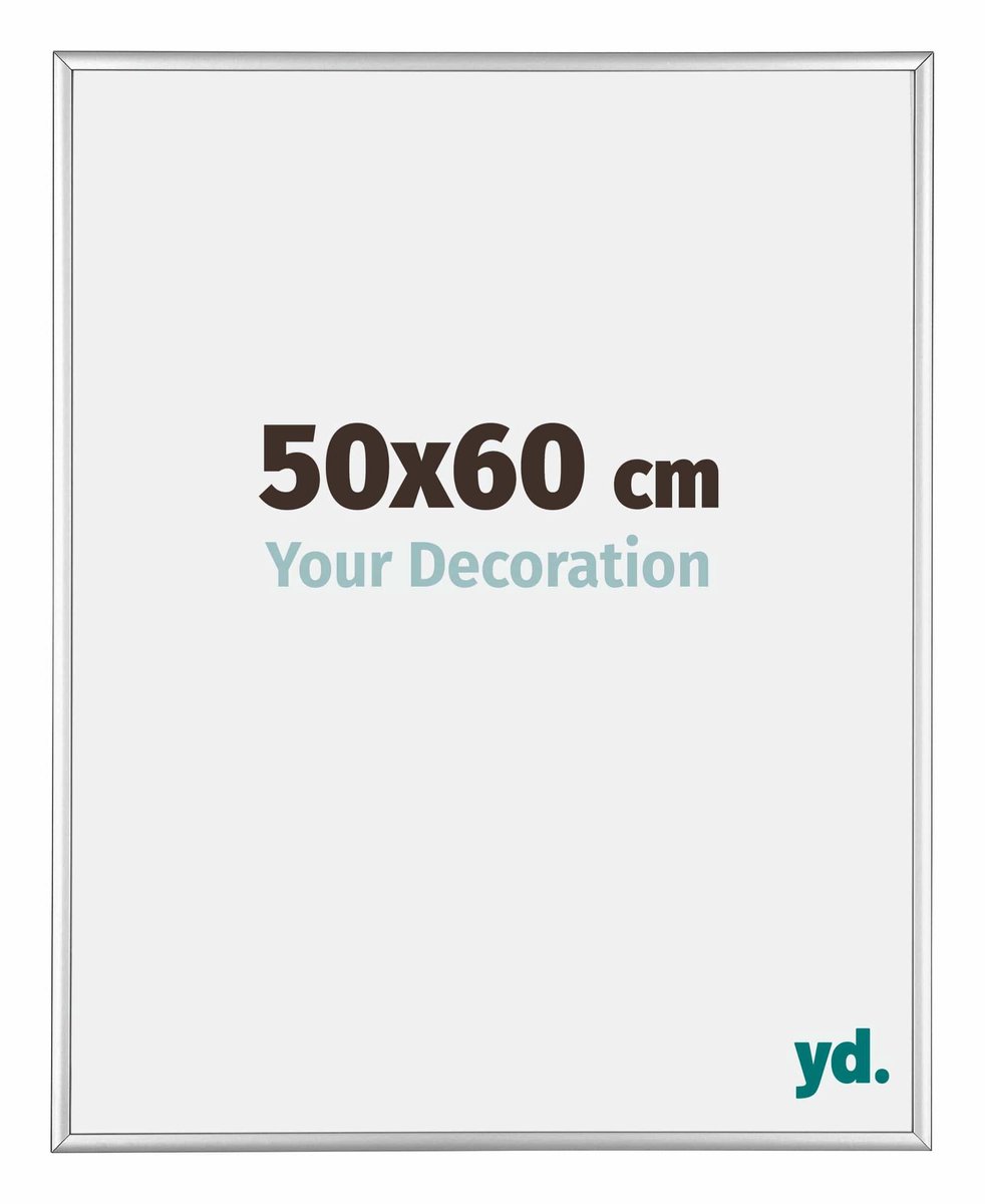 yd. Your Decoration - Fotolijst 50x60 cm - Aluminium - Zilver Hoogglans - Kent