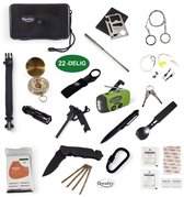 Qwality Survival Kit – Incl. Noodradio - Nooduitrusting – 22-Delig – Professionele Survival Set - Noodpakket – Overlevingspakket – Camping Kit – Survivalset