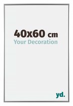 Your Decoration - Fotolijst 40x60 cm - Kunststof - Zilver Hoogglans - Evry