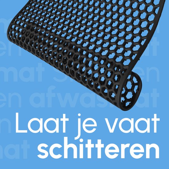 Bodo® – Tapis d'évier en Siliconen Zwart - 36 x 46 cm - Accessoires de vêtements pour bébé de Cuisine - Protecteur d'évier pour 40 x 50 cm - Sous-verres en Siliconen - Anti rayures - Accessoires de vêtements pour bébé d'évier