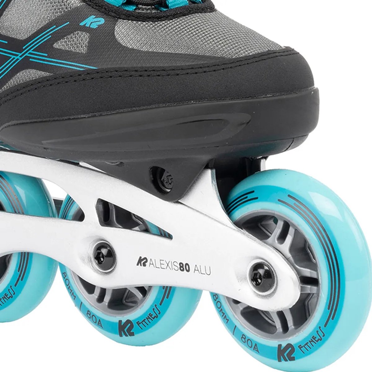 K2 Skate Alexis 80 Alu Inline Skates Blau_schwarz