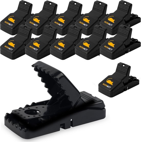 Wonact Muizenval – Muizenklem - Muizenverjager - 12 Stuks – Mouse trap - Kunststof - Voor binnen en buiten