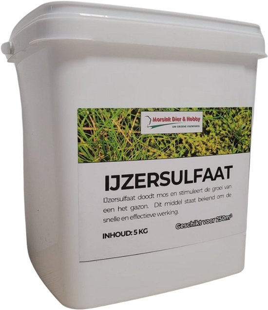 Ijzersulfaat Meststof - Anti-Mos - direct strooibaar - 6kg - 100m² - Bevordert de