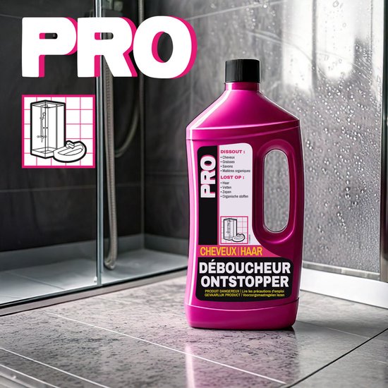 Fulgurant Pro Special Hair Unblocker - Dissout : Cheveux , graisses , savons , substances organiques - 900 ml