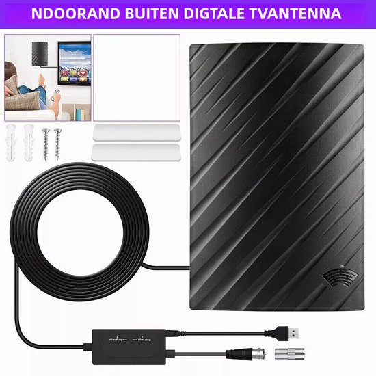 DVB-T2 HD Antenne 39DBI - Innen/Außen Antenne Mit 480km Reichweite