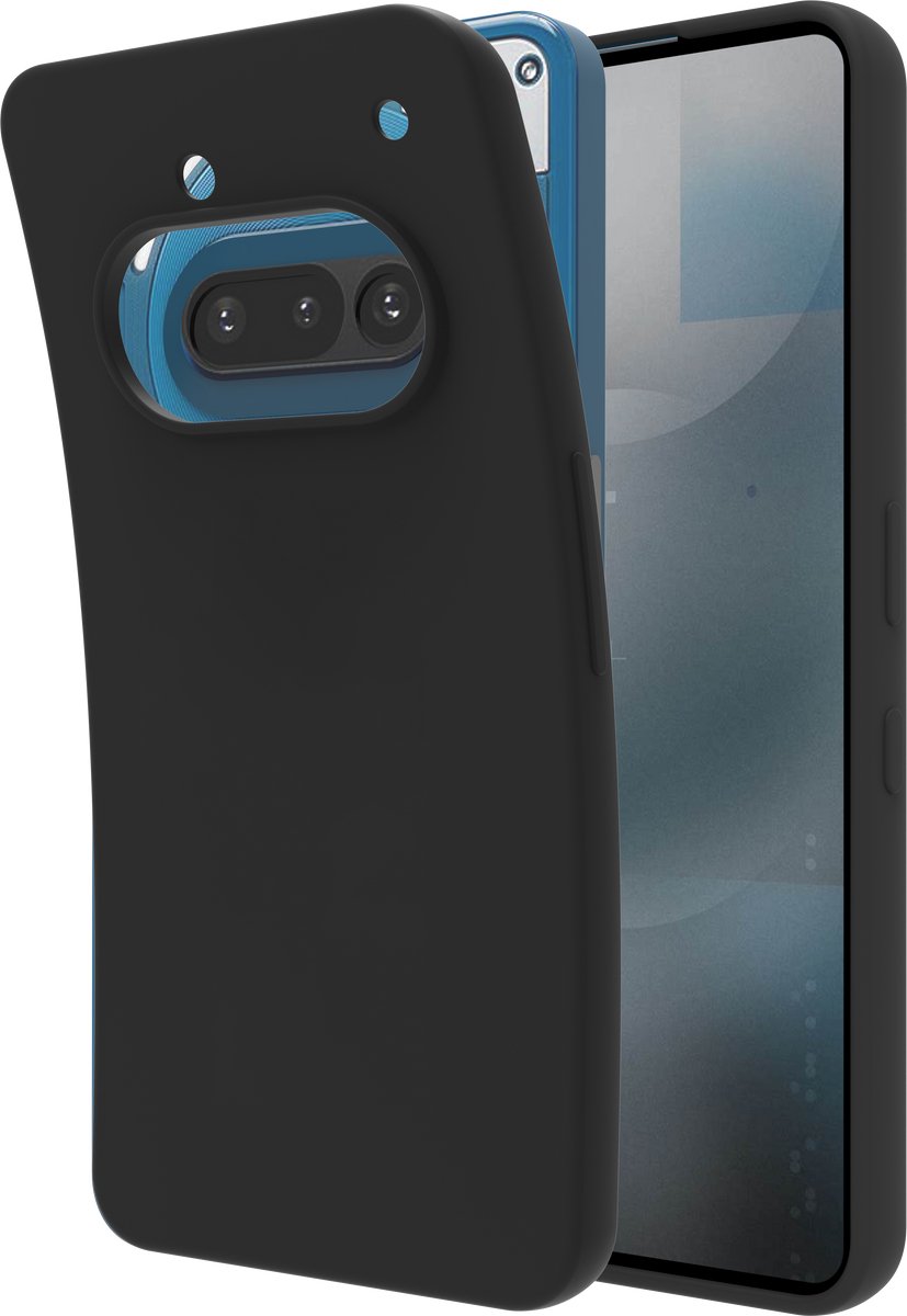 Cazy hoesje geschikt voor Nothing Phone (3a) Hoesje Siliconen - Flexibele Case - Zwart