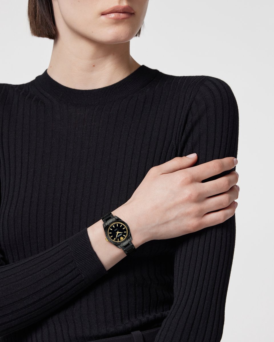 Versace Dv One Mini VE9F00124 Horloge - Keramiek - Zwart - Ø 28 mm