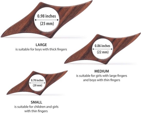 Marque-page ergonomique en bois pour une lecture confortable à une main M