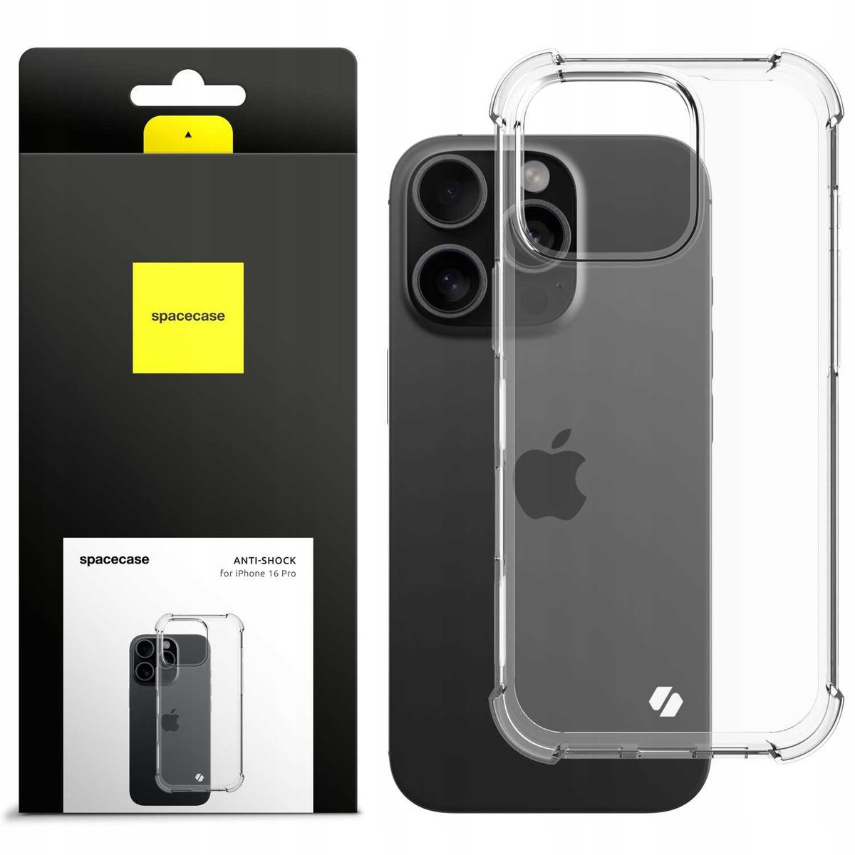 Spacecase Anti-Shock Case Voor Iphone 16 Pro Cover Bescherming Siliconen