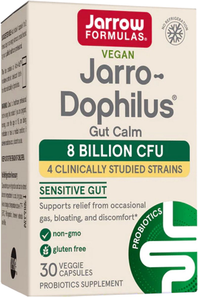 Jarrow Formulas Jarro-Dophilus Gut Calm 30 capsules - biotica supplementen - een combinatie van Saccharomyces en gepatenteerde probiotische stammen