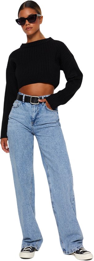 Jeans large taille haute Trendyol